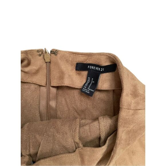 Forever 21 Shorts Small Tan Brown Faux Suede Casual - Picture 3 of 4